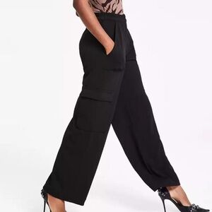 Bar III Women's High-Rise Pull-On Knit Cargo Pants